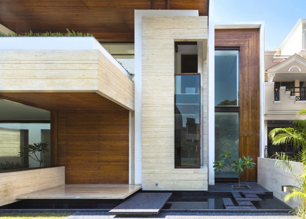 Fachadas de casas minimalistas con madera